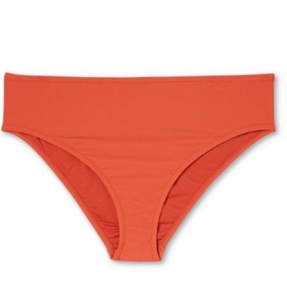 Kona Sol Bikini Bottom Womens Size 14 Plus Size Rust Solid Hipster NWT